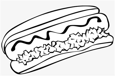 Hot Dog Hotdog Wiener Imagenes De Comida Chatarra Para Colorear