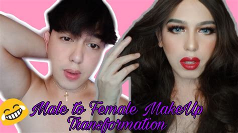 Male To Female Makeup Transformation Youtube