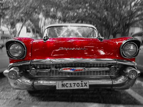 1950 S Classic Cherry Red Chevy Car Digital Art By Kenny Cannon Pixels