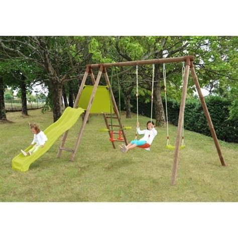 Grace a cette maisonnette tiphaine sur pilotis vos enfants. Balancoire avec toboggan cdiscount - Veranda et abri jardin