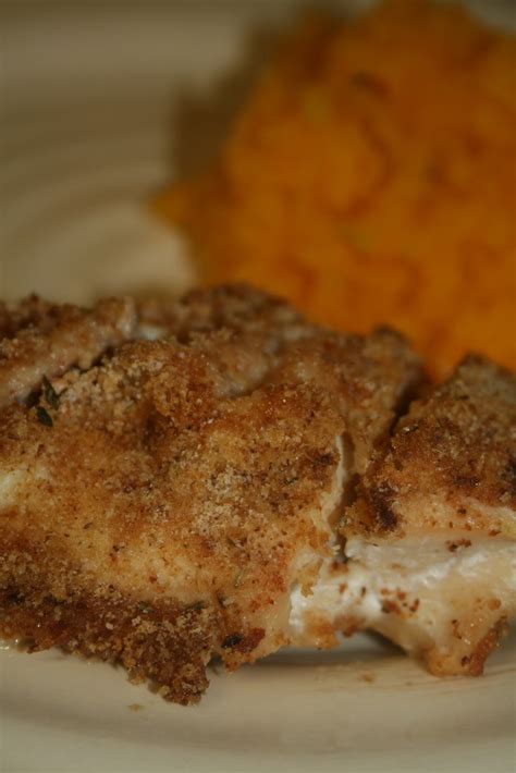 Spread over chicken breast fillets in a baking dish, sprinkle italian bread crumbs on top and. Lola's Homemade Cooking: Hellmann's Parmesan Crusted Chicken