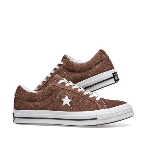 Converse One Star Ox Vintage Suede Chocolate And White End Au