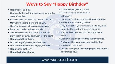 New And Different Ways To Say “happy Birthday” Word Coach