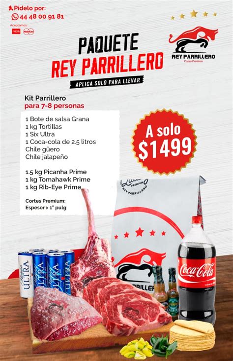 Paquete Rey Parrillero Rey Parrillero San Luis Cortes De Res Premium