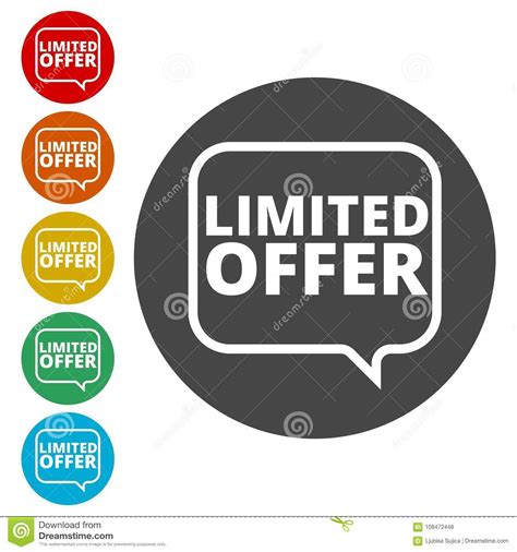 Limited Offer Icon Stock Vector Illustration Of Auction 108472448