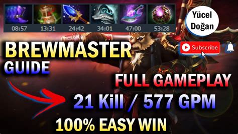 Dota 2 How To Play Brewmaster Guide Full Gameplay 100 Easy Win Yücel