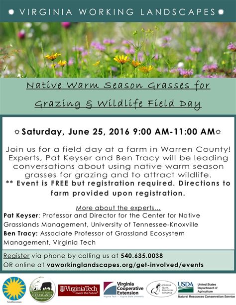 Native Warm Season Grasses For Grazing And Wildlife Field Day The