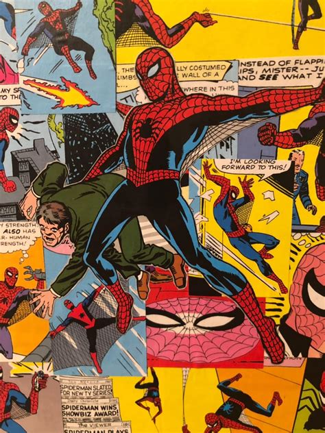 Spiderman Comic Collage Canvas8in X10in Etsy