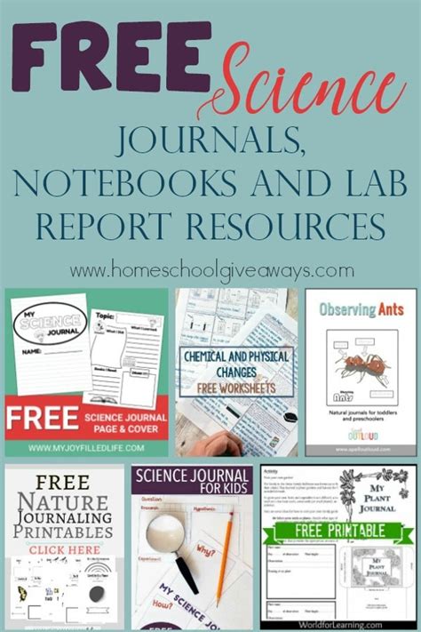 Free Science Journals Notebooks And Lab Report Resources