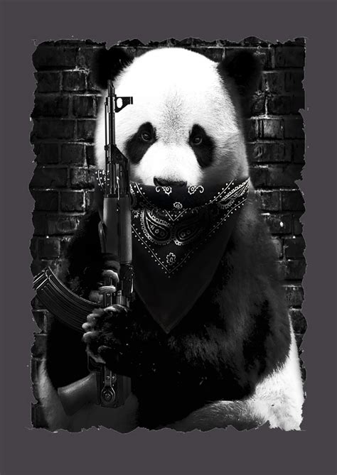 T Shirt Estonada Panda Thug Life R5513 Em Geekcore