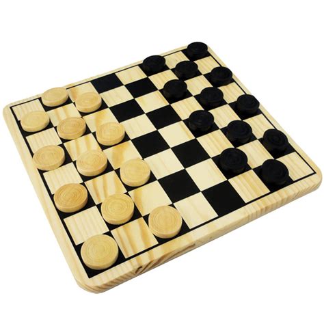 Wooden Draughts Game Wooden Checkers Game