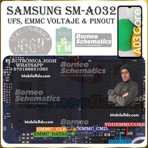 Samsung Galaxy A03 Core Sm A032 Isp Pinout Test Point Image