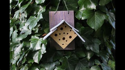 Insect hotels from hardware stores or discounters are often useless. Home-made Insect Hotel for Solitary Bees. Repurposed wood. Part 1 'The Chalet'. Hôtel à insectes ...