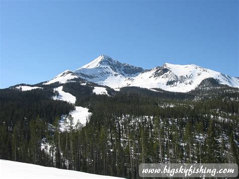 Lone Peak Seen From Andesite Mountain At Big Sky Resort In Montana
