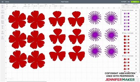 paper poppies   templates jennifer maker