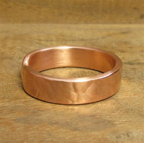 Pure Copper Ring Cuff Handmade Hammered Textured Arthritis Etsy