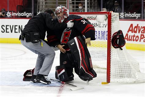 In thursday's game at pnc arena between the sharks and hurriucanes, mrazek froze the puck at the 12:50 mark of the second period. Carolina Hurricanes goalie Mrazek has surgery on right thumb