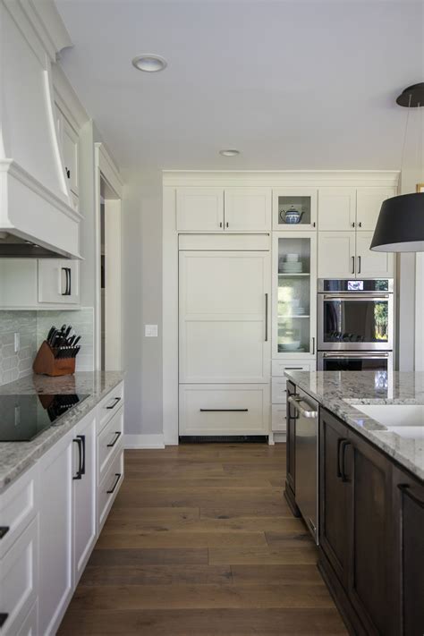 Red and white christmas decor ideas. Built-in Refrigerator, Custom Panel in 2020 | Built in ...