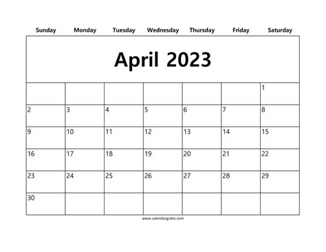 Printable April 2023 Calendar Template With Portrait And Landscape Format