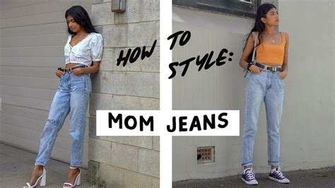 how to style mom jeans youtube