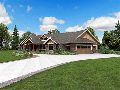 Best Selling Craftsman House Plan One Story Ranch With Northwest