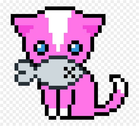 Kawaii Kitty Pixel Art Cute Cat Clipart 1141612 Pinclipart
