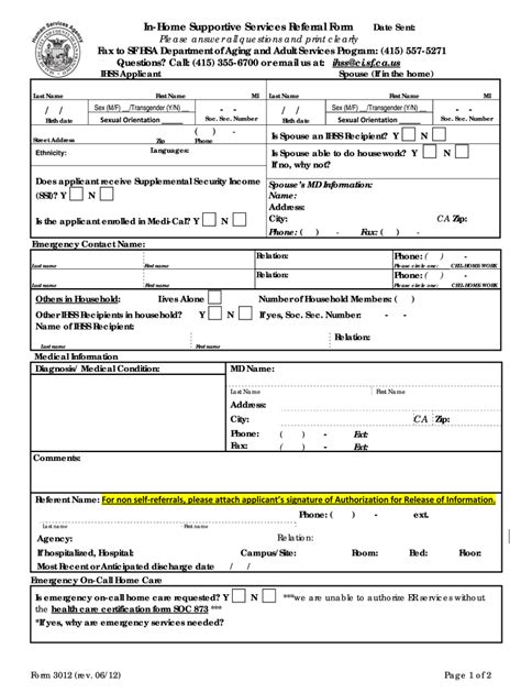 Ihss Application Online Fill Out And Sign Online Dochub