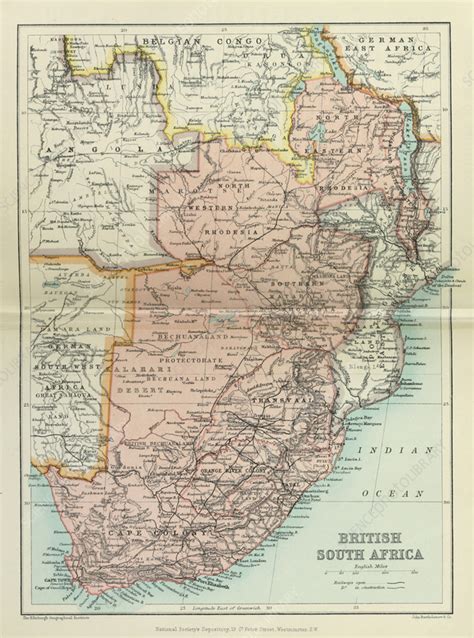 Map Of British South Africa Stock Image C0554488 Science Photo