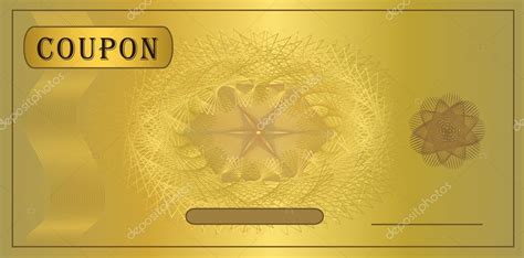 Coupon Gold Template Vector Certificate — Stock Vector © Mondih 6337240