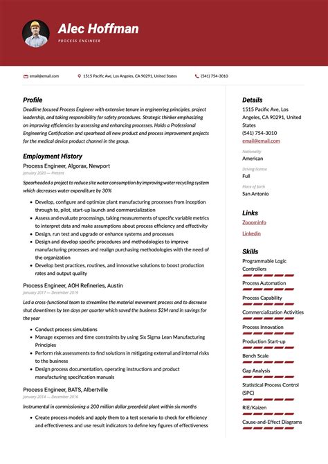 17 Process Engineer Resume Examples And Guide 2021