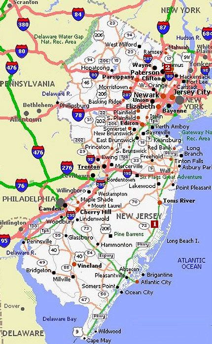 New Jersey Movie Poster Dealers And Travel Map