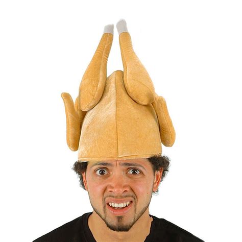 Funny Adult Plush Roasted Turkey Hat Velvet Thanksgiving Christmas
