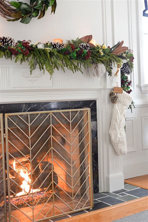 A Christmas Fireplace Mantel Garland Rambling Renovators