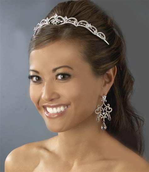 vintage princess cut rhinestone wedding tiara elegant bridal hair accessories