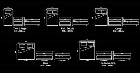 Cad Blocks Of Dwg Beds In Plan And Elevation Cad Blocks Dwg