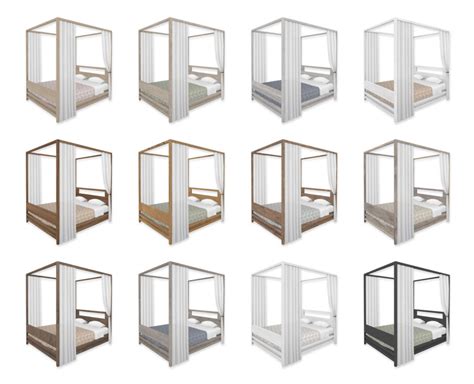 Rh Canopy Bed Simplistic Sims 4