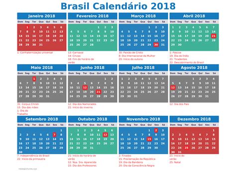 Calendário 2018 Pdf Para Imprimir Download Grátis Toda Atual