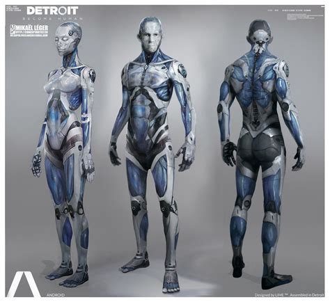 artstation detroit become human androids mikael leger android art human art cyborgs art