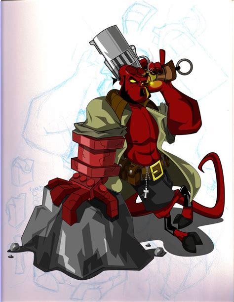 Hellboy By Kudoze On Deviantart Horror Artwork Hellboy Art Mermaid