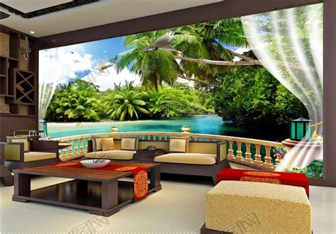 Custom 3d Photo Wall Mural Wallpapers For Living Room Balcony Maldives
