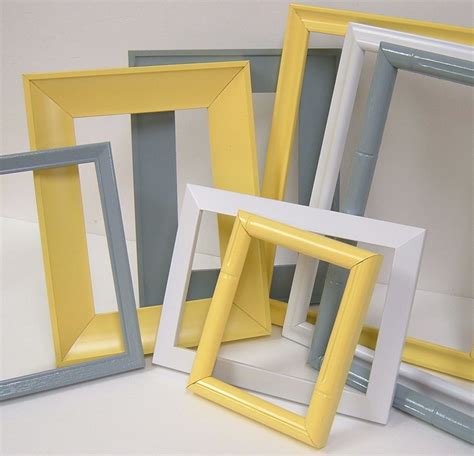 And so, me thinks, yellow decor for our homes in this lovely colour is a great idea! Yellow and Grey Home Decor Picture Frames by ...