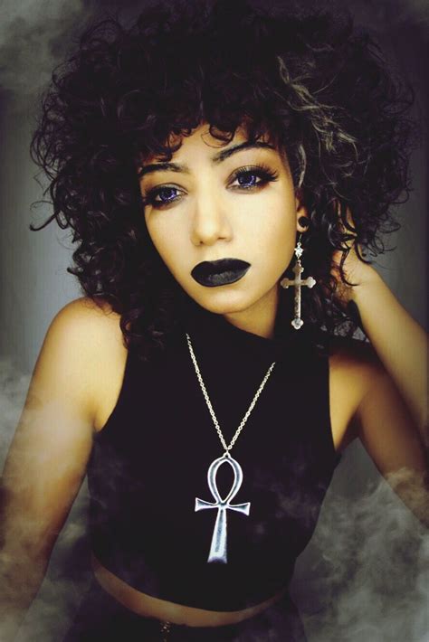 Pin By Danie Ink On C A B E L O S Goth Beauty Afro Gothic Black