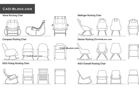 Rocking Chair Cad Block Marvelous House