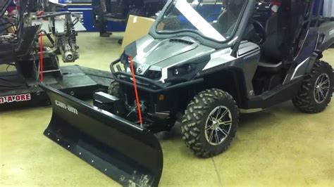 2012 Can Am Commander Ltd With Hydrolic Plow Angle And Dot Windshield
