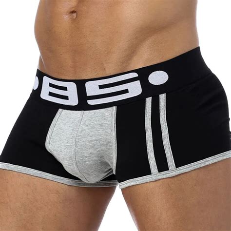 bs brand sexy men underwear mens boxer trunks gay penis pouch home sleepwear high quality men s