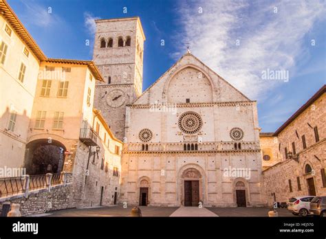 Cathedral Of San Rufino In The Town Of Assisi Perugia Province Umbria