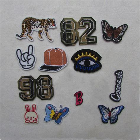 hot style heart patches for clothing iron on embroidered appliques diy apparel accessories