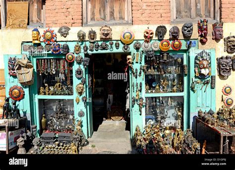 Souvenir Shop Swayambunath Temple Kathmandu Nepal Stock Photo Alamy