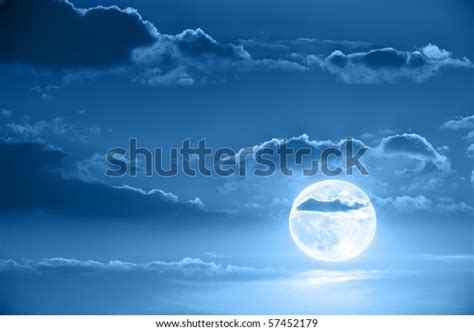 Beautiful Full Moon Scenic Night Sky Stock Photo Edit Now 57452179