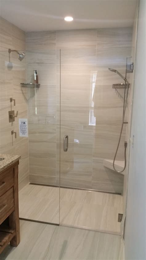 Curbless Shower Installation By Valley Floors Bathroom Renos Bathroom